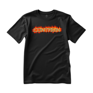 ORANGE GLOW BLACK TSHIRT