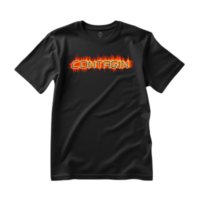 ORANGE GLOW BLACK TSHIRT